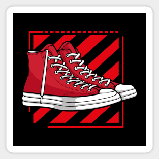 High Red Skate Sneaker Sticker